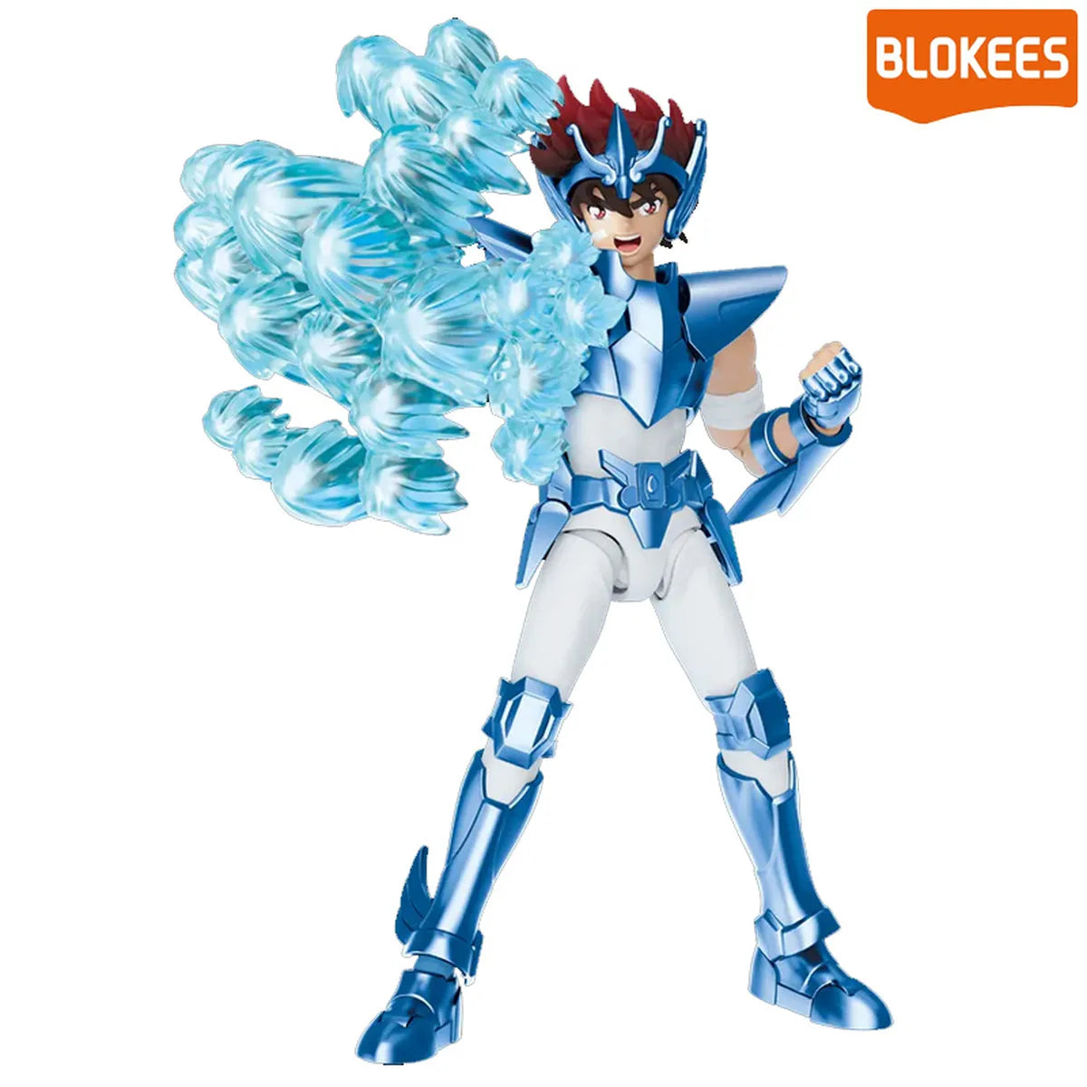 Blokees Saint Seiya Champion Class 04 - Pegasus Seiya - Chevalier Pégase - maquette montée pose météores de Pégase