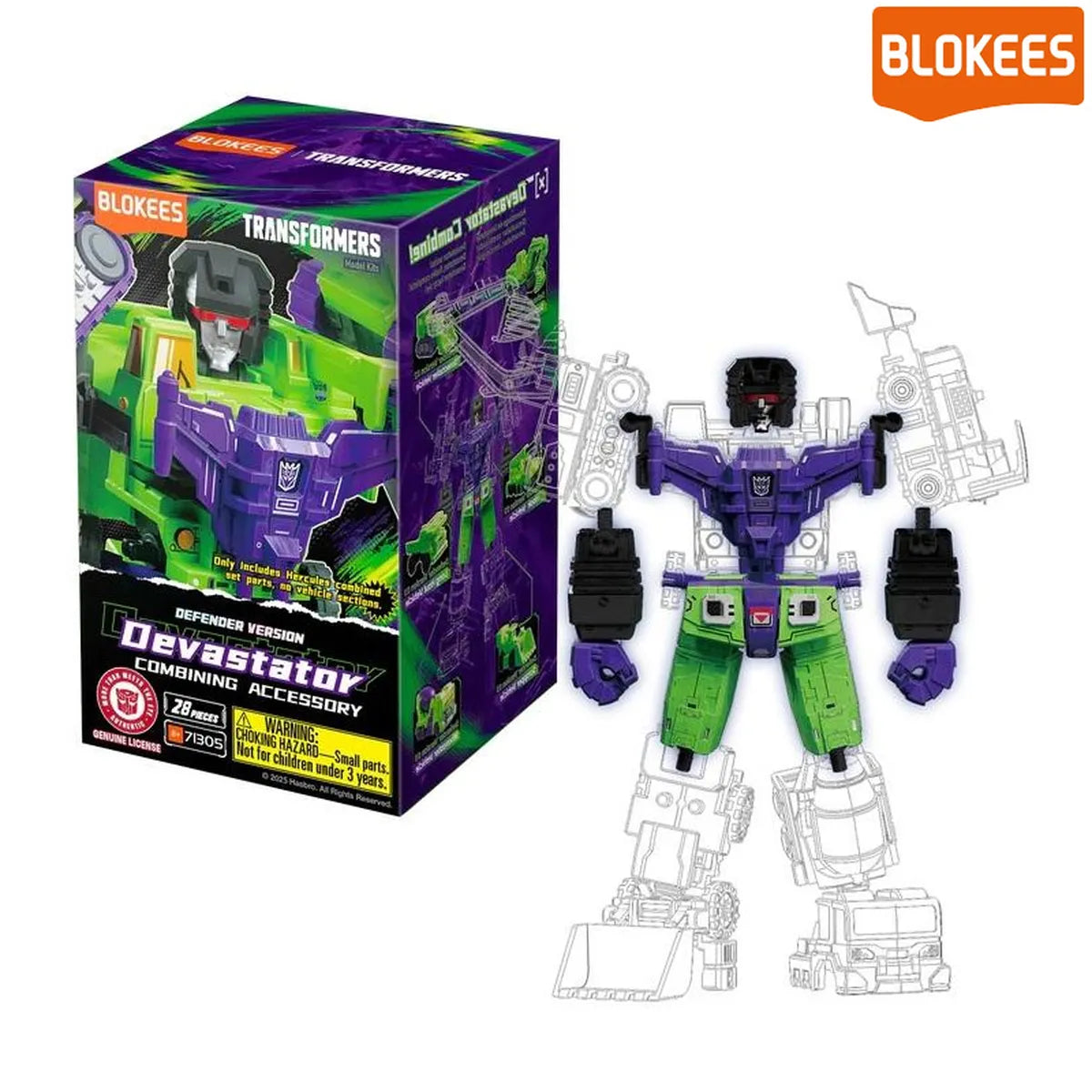 Blokees Devastator combining accessory pieces - Boîte et pièces