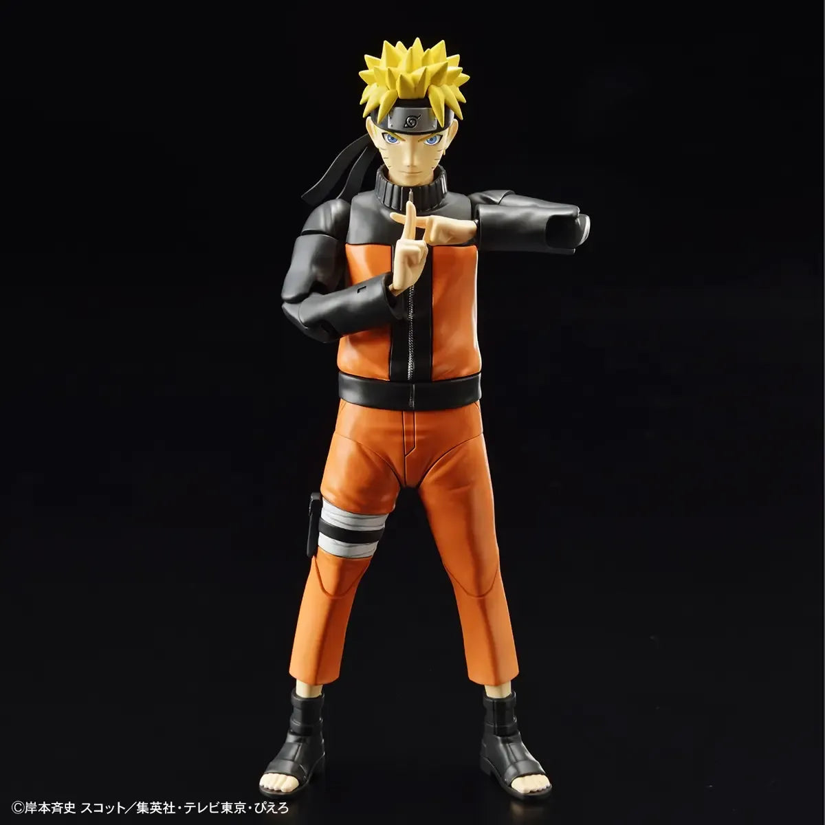 Figure-rise Standard - model kit Naruto uzumaki - maquette montée vue avant avec mains faisant signe