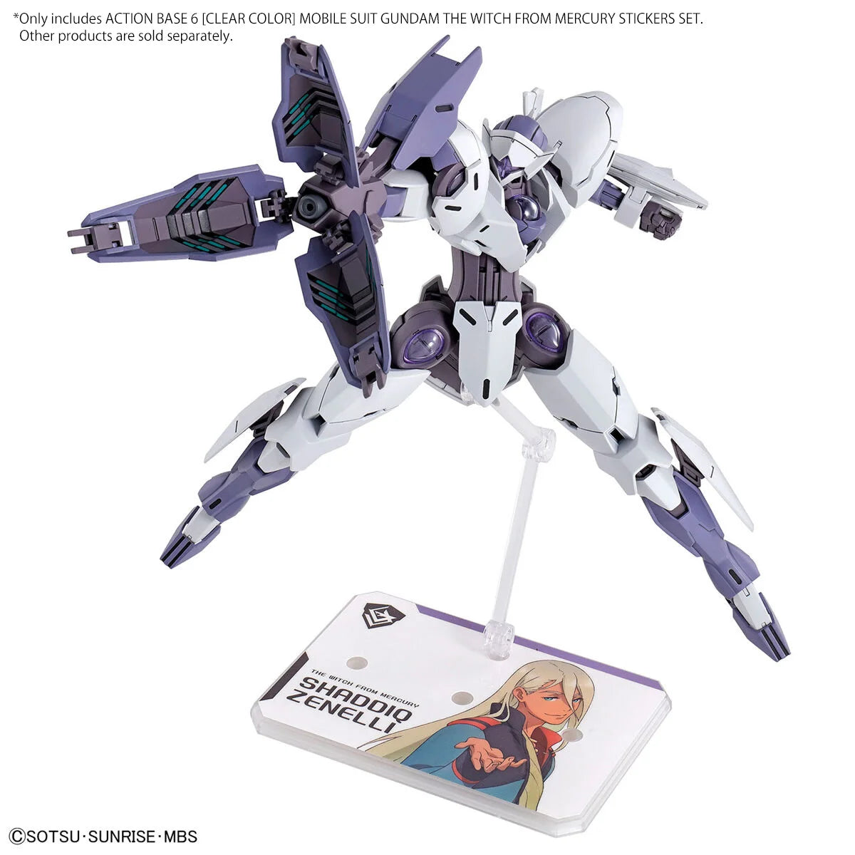 Gunpla Action Base 6 Clear - Witch From Mercury Stickers Set