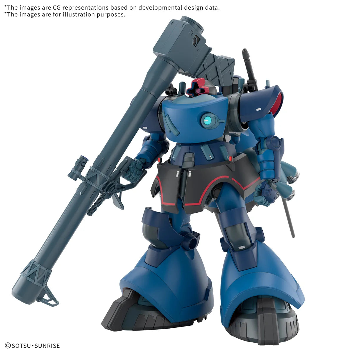 Gunpla Challia's Rick Dom GQ HG 1/144 – maquette montée vue avant
