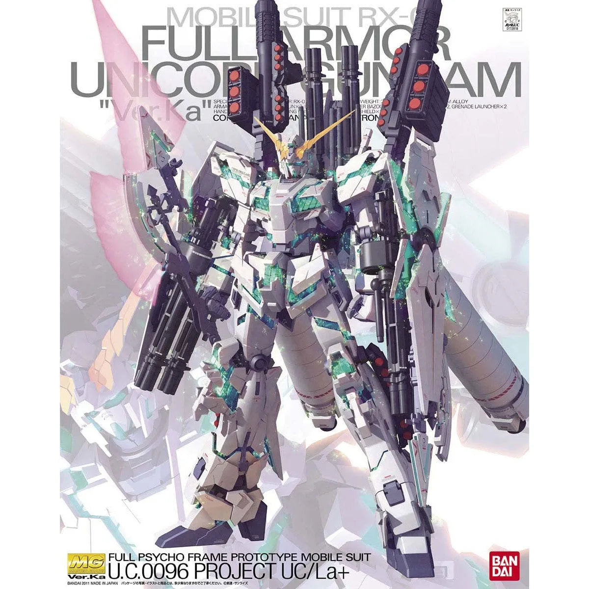Gunpla Full Armor Unicorn ver ka MG 1/100 – boîte Bandai