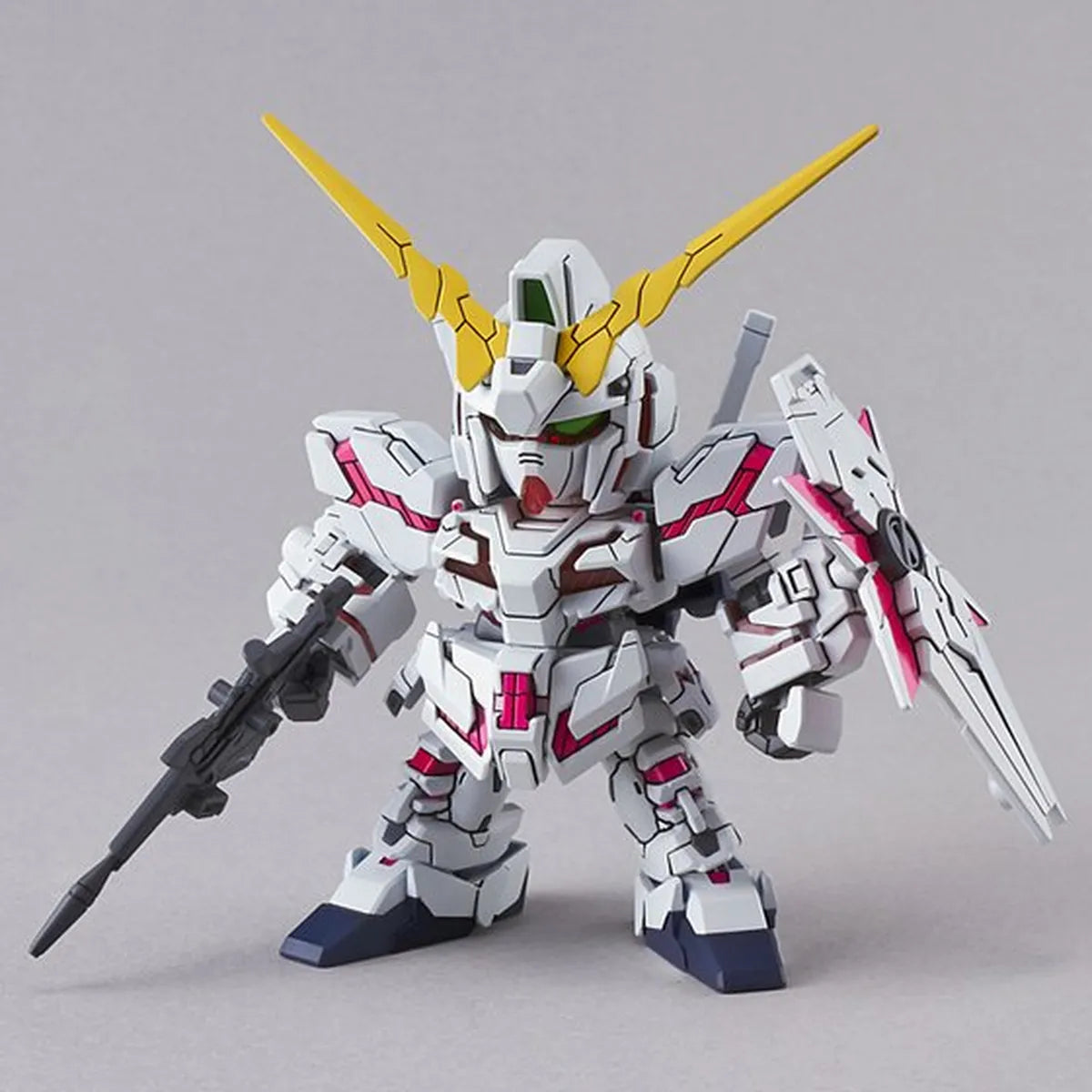 Gunpla Unicorn Gundam Destroy Mode SD – maquette montée vue avant