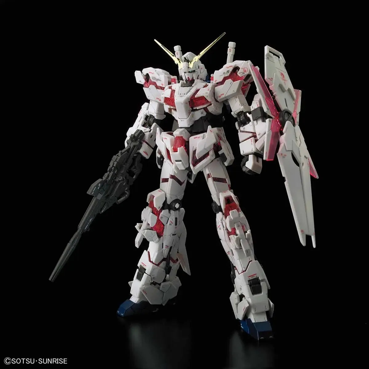 Gunpla Unicorn Gundam RG 1/144 – maquette montée vue avant