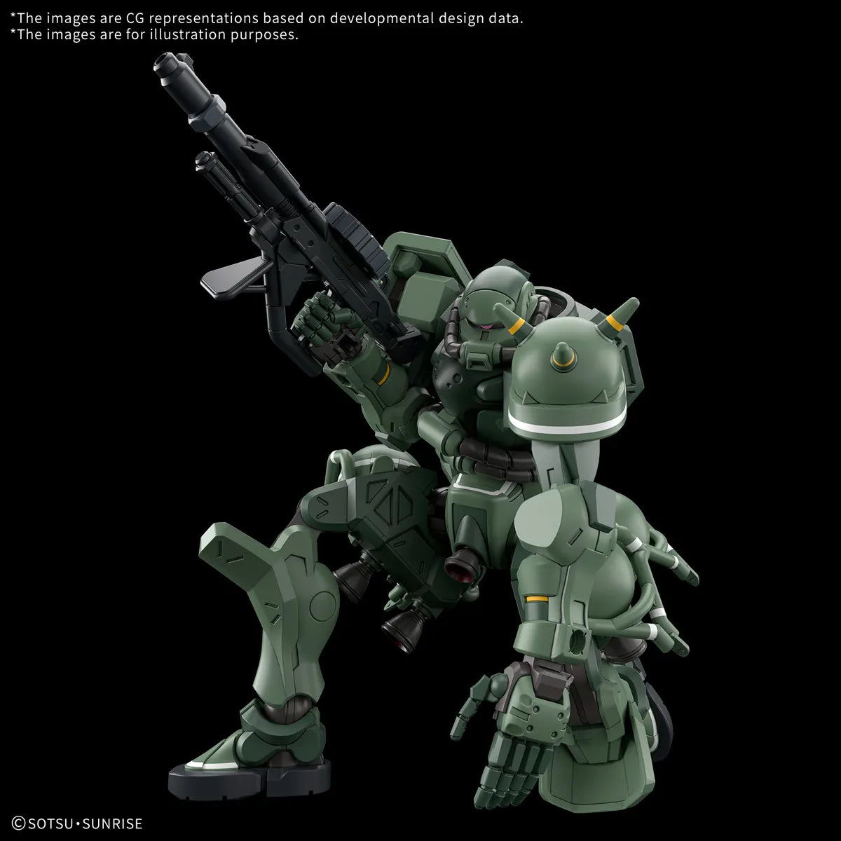 Gunpla Zaku GQ HG 1/144 – maquette montée pose à genoux