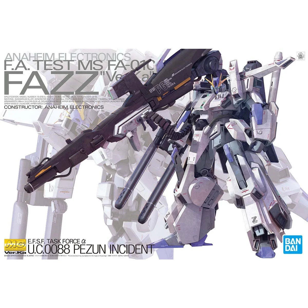 MG 1/100 FAZZ Ver. Ka. - Boîte Bandai