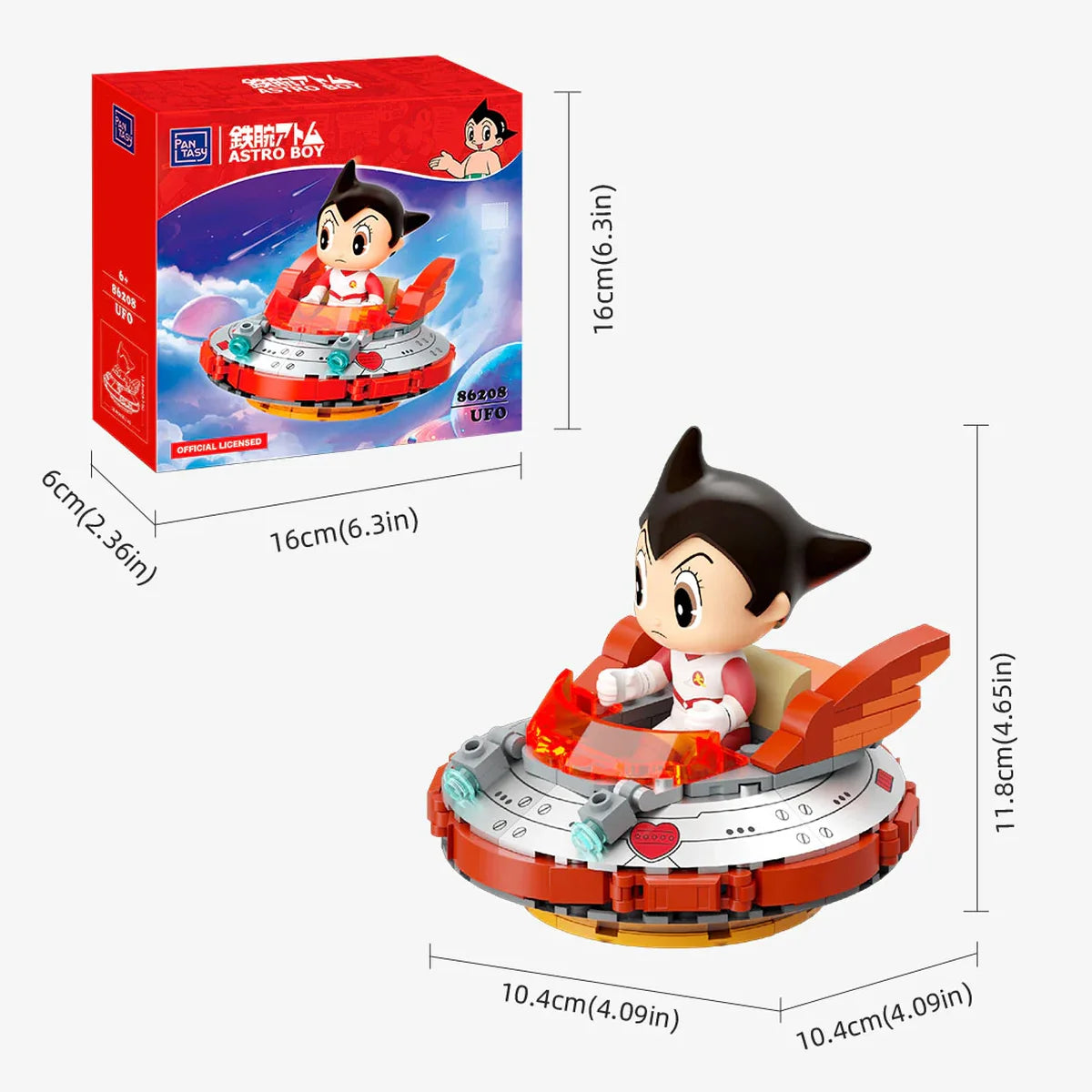 Pantasy Astro Boy UFO - boîte et dimensions