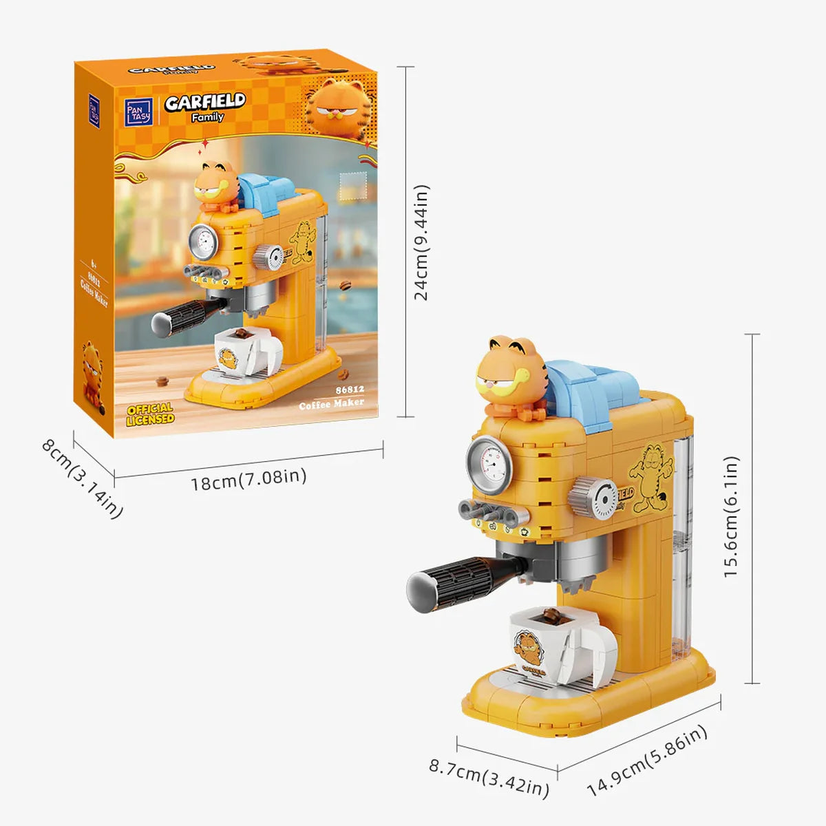 Pantasy Garfield Coffee Machine - Boîte et dimensions