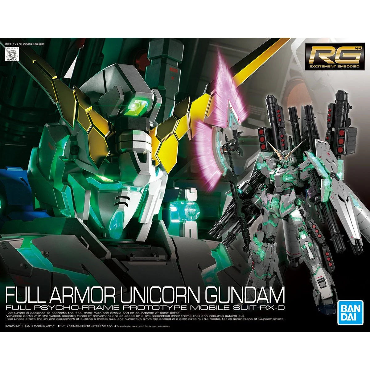 RG 1/144 RX-0 Full Armor Unicorn Gundam - Boîte Bandai