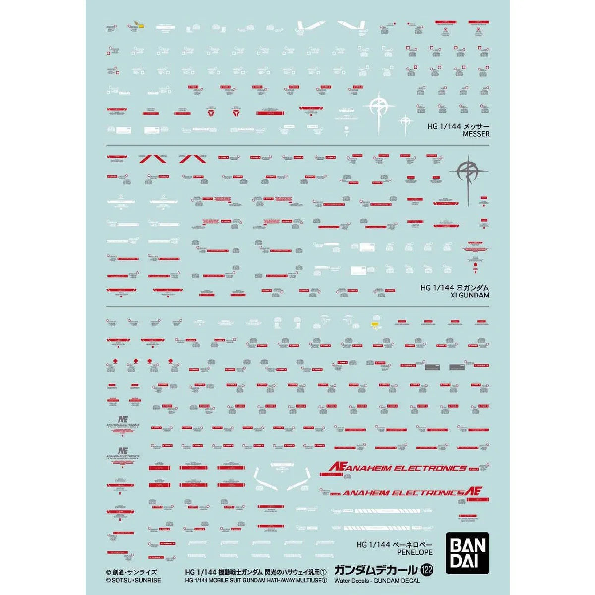Water Decals 122 Mobile Suit Gundam Hathaway Multiuse 1