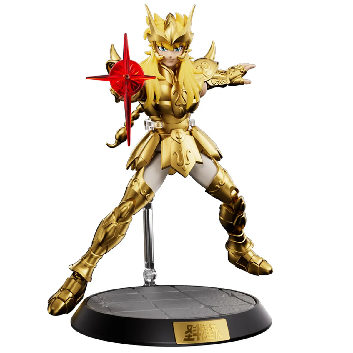 Blokees Saint Seiya Champion Class 03 - Miro Scorpio - Chevalier d'or du Scorpion - maquette montée sur socle