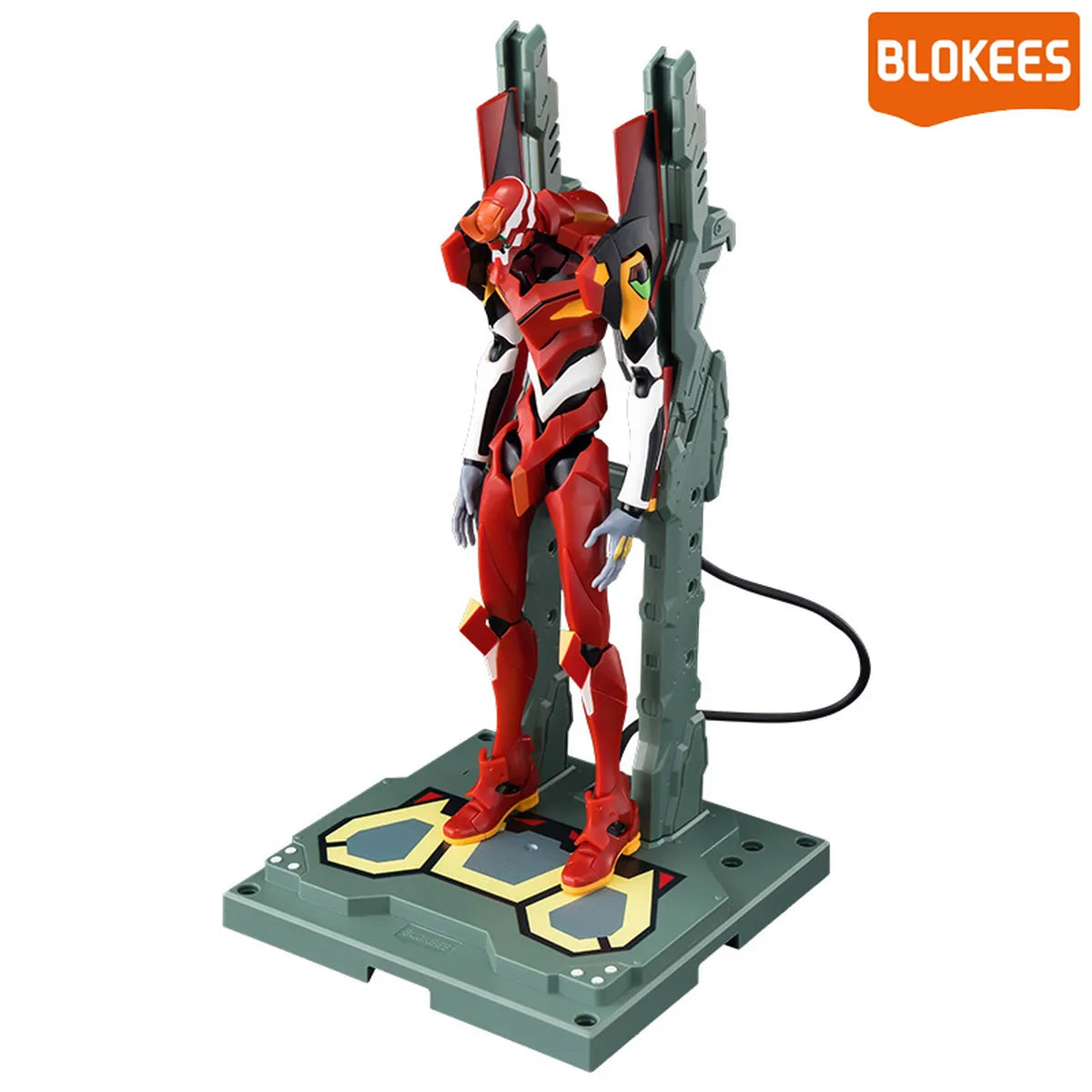 Blokees Evangelion Action Edition 02 - Eva Unit 02 - maquette montée sur socle
