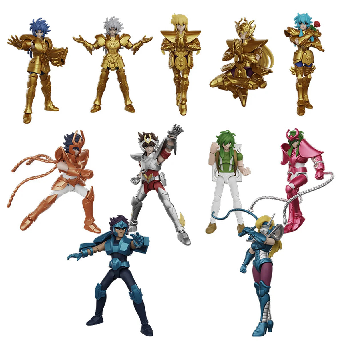 Blokees Saint Seiya Galaxy Version 4 - vue de tous les chevaliers