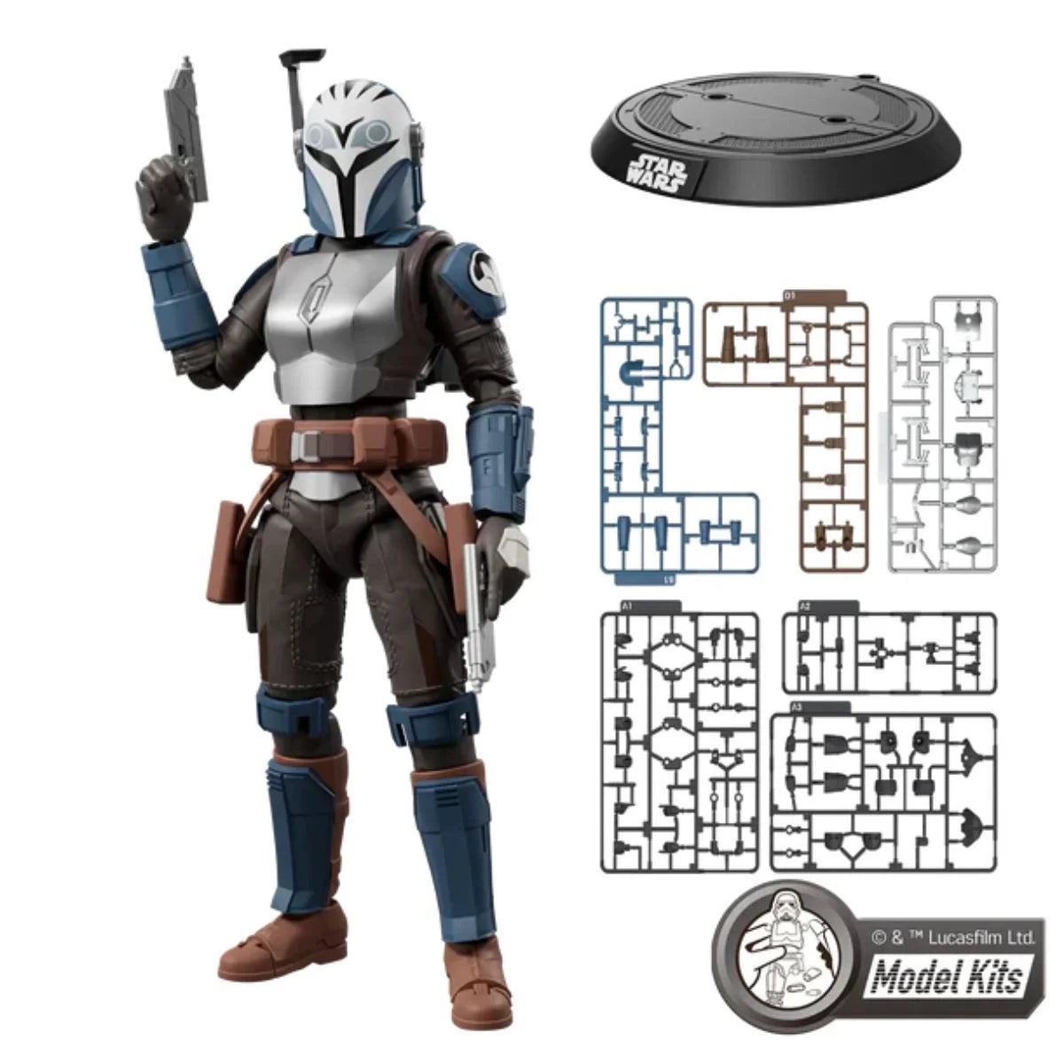 Blokees Star Wars Bo Katan Kryse - vue de face et grappes