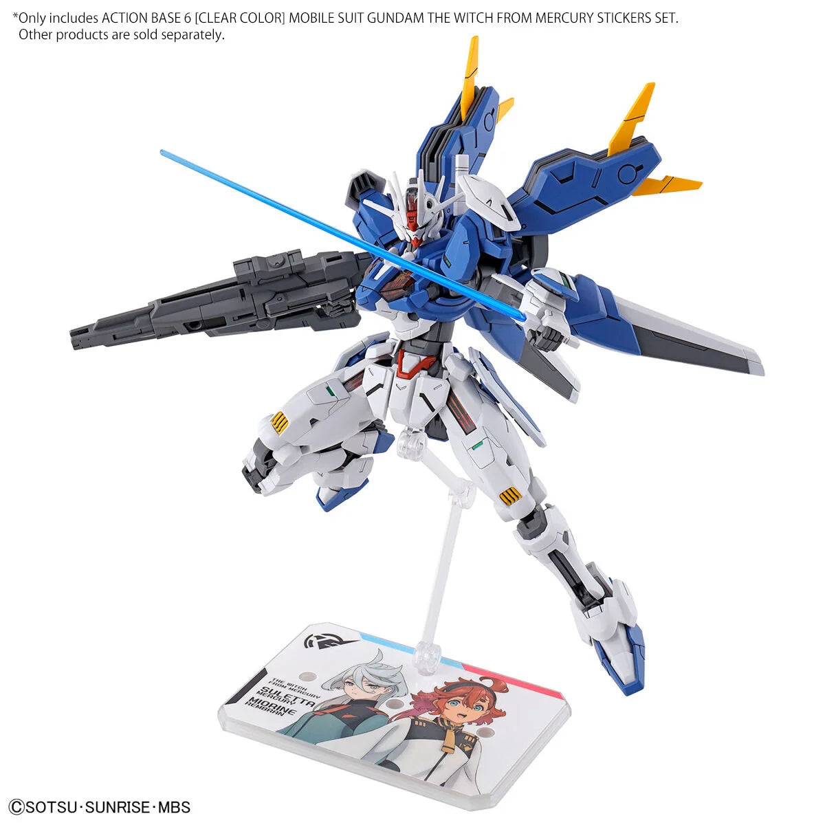 Gunpla Action Base 6 Clear - Witch From Mercury Stickers Set