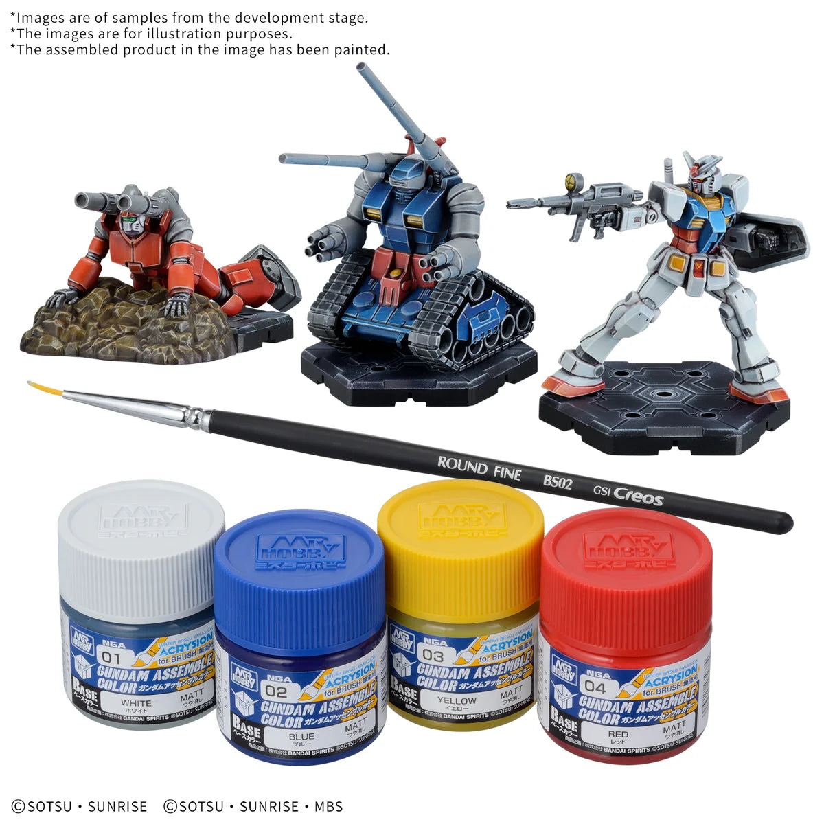Gundam Assemble Paint Pack 01 - Contenu du pack