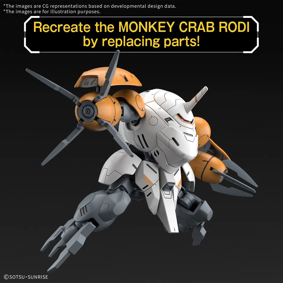 Gunpla 598S Monkey Crab Rody HG 1/144 – présentation mode Crab