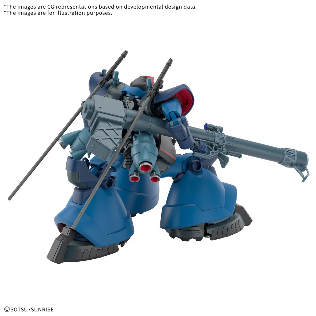 Gunpla Challia's Rick Dom GQ HG 1/144 – maquette montée vue arrière