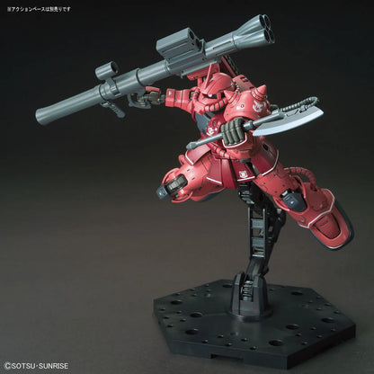Gunpla MS-06S Zaku II Red Comet Version - Gundam The Origin HG 1/144 – maquette montée pose combat