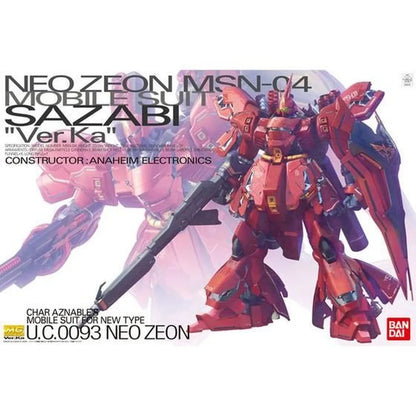 Gunpla Sazabi Ver Ka MG 1/100 – boîte Bandai