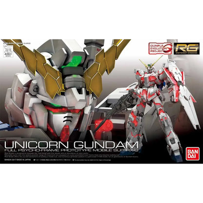 Gunpla Unicorn Gundam RG 1/144 – boîte Bandai