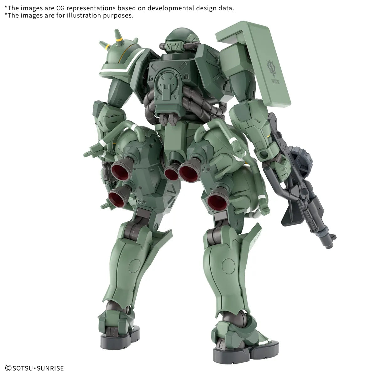 Gunpla Zaku GQ HG 1/144 – maquette montée vue arrière