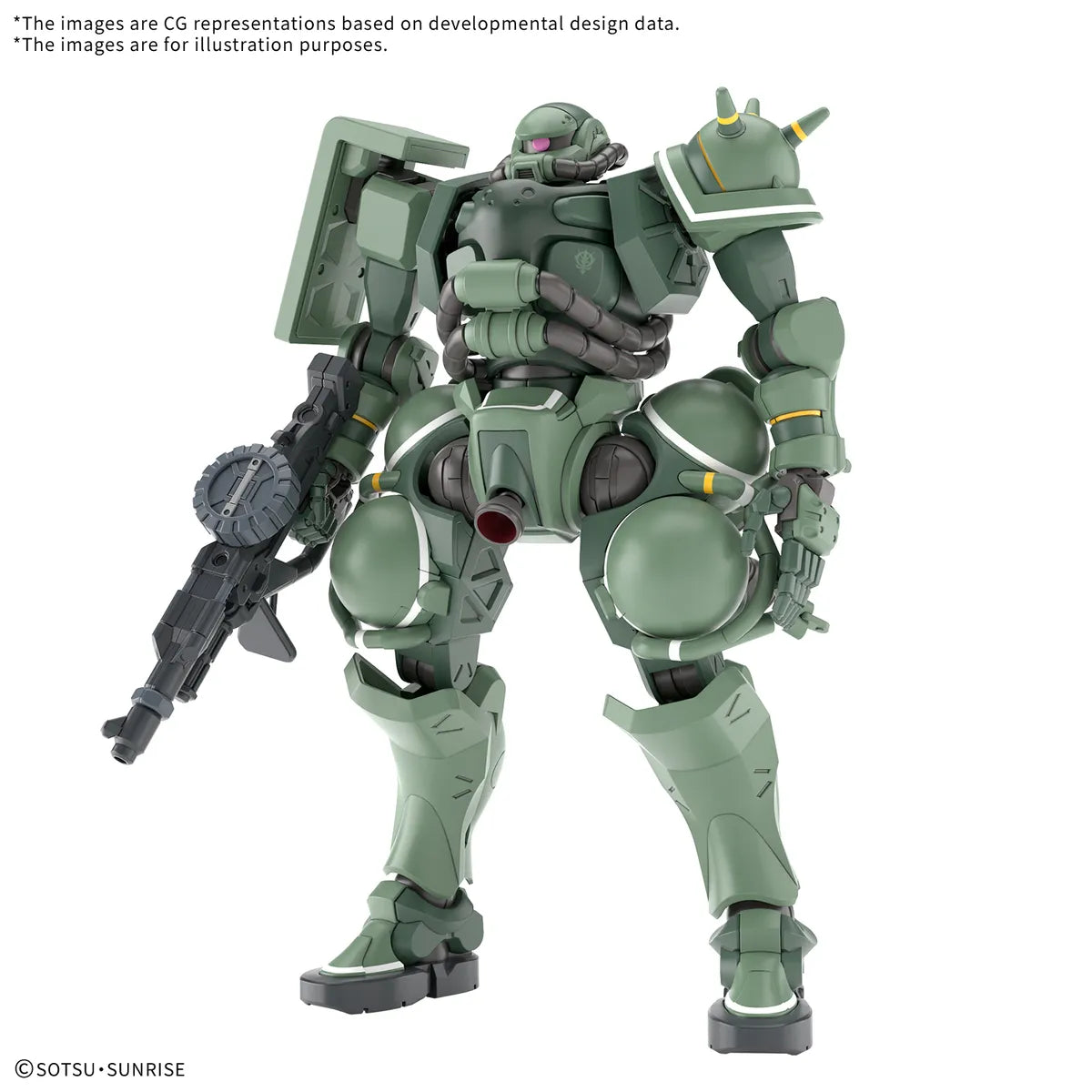 Gunpla Zaku GQ HG 1/144 – maquette montée vue avant