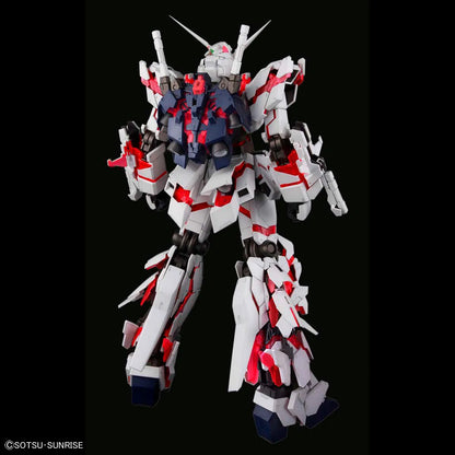 Gunpla Unicorn Gundam PG 1/60 – maquette montée vue de dos Destroy mode