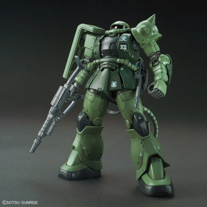 HG 1/144 Zaku Gundam The Origin - Maquette montée vue de face