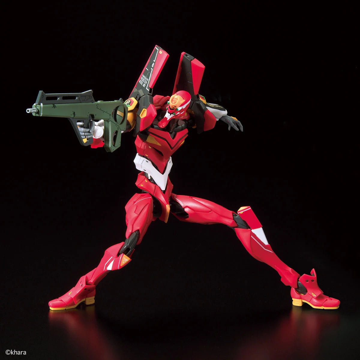 RG Evangelion Production Model-02 - Posing avec fusil