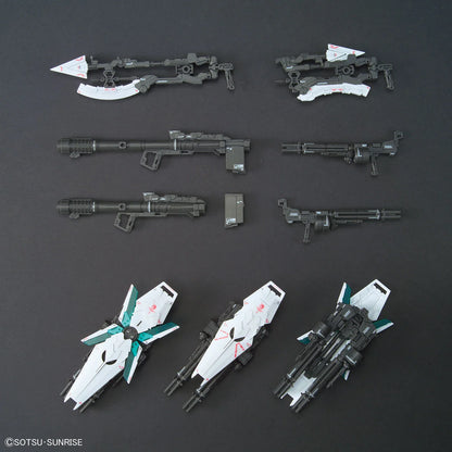 RG 1/144 RX-0 Full Armor Unicorn Gundam - Une partie des armes et bouclier